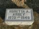 Headstone for Noretta A (Oldham) Arney