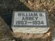 Headstone for William O Arney
