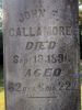 Headstone Inscription for John F Gallamore
