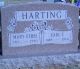 Headstone for Carl Charley and Mary Ethel (Rice) Harting
