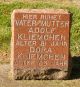 Headstone for Carl Adolf and Johanna Dorothea (Mannich) Kliemchen